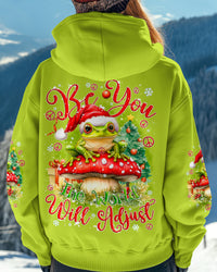 BE YOU THE WORLD WILL ADJUST FROG CHRISTMAS ALL OVER PRINT - TYQY1110244