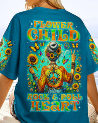 FLOWER CHILD WITH A ROCK & ROLL HEART ALL OVER PRINT - TY0405241