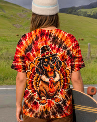 THANKSGIVING TURKEY DACHSHUND DOG SWIRL ALL OVER PRINT - TLNT2710263
