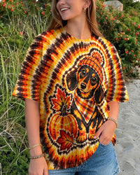 AUTUMN DACHSHUND DOG BURST ALL OVER PRINT - TLNT2710264