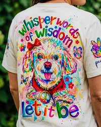 WHISPER WORDS OF WISDOM LET IT BE POODLE DOG ALL OVER PRINT - RI0705261