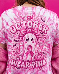IN OCTOBER WE WEAR PINK GHOST ALL OVER PRINT - RI1507261