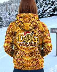 PAW PRINT DOG MAMA CHRISTMAS BURST ALL OVER PRINT - TLNT0910261