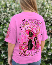 IN OCTOBER WE WEAR PINK BLACK CAT BREAST CANCER ALL OVER PRINT  - TLNT1509261