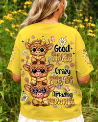 GOOD TIMES CRAZY FRIENDS HIGHLAND COW ALL OVER PRINT - TLNT0707261