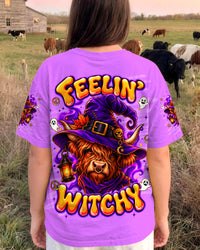 FEELIN' WITCHY HIGHLAND COW HALLOWEEN ALL OVER PRINT - TLNT1009261