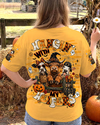 HANGIN' WITH MY HEIFERS HIGHLAND COW HALLOWEEN ALL OVER PRINT - TLNT2608261