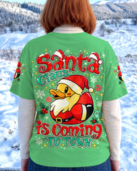 SANTA CLAUS IS COMING DUCK CHRISTMAS ALL OVER PRINT - TLNT0510264