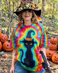 WITCH BLACK CAT SWIRL HALLOWEEN ALL OVER PRINT - TLNT2807264