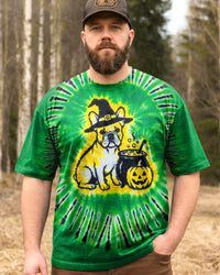 FRENCH BULLDOG WITCH GREEN BURST ALL OVER PRINT - TLNT1809264