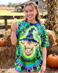 HIGHLAND COW WITCH HALLOWEEN ALL OVER PRINT - TLNT1109264