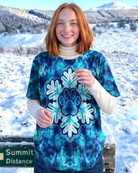 PAW PRINT SNOWFLAKE CHRISTMAS BURST ALL OVER PRINT - TLNT0810263