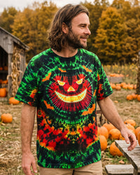 PUMPKIN BATS HALLOWEEN SWIRL ALL OVER PRINT - TLNO1409264