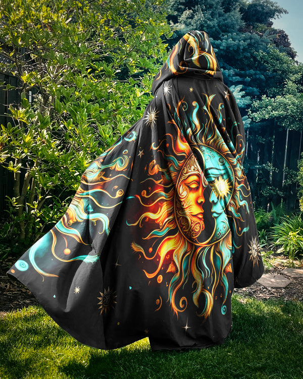 SUN AND MOON HOODED CLOAK - TY0408231