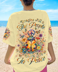 IMAGINE ALL THE PEOPLE LIVING LIFE IN PEACE LADYBUG ALL OVER PRINT - YHKD1303241