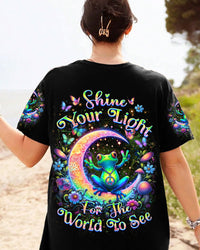 SHINE YOUR LIGHT FOR THE WORLD TO SEE FROG ALL OVER PRINT - YHKD0304242