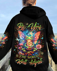 BE YOU THE WORLD WILL ADJUST FROG ALL OVER PRINT - YHKD0603241