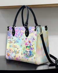 BE YOU THE WORLD WILL ADJUST FROG LEATHER HANDBAG - YHKD2203245