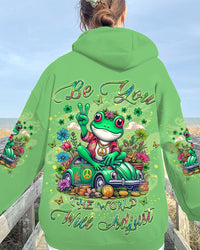 BE YOU THE WORLD WILL ADJUST FROG PATRICK'S DAY ALL OVER PRINT - YHKD1601244