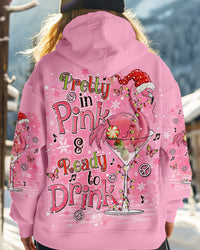 PRETTY IN PINK FLAMINGO CHRISTMAS  ALL OVER PRINT - TLNO1210241