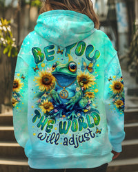 BE YOU THE WORLD WILL ADJUST FROG ALL OVER PRINT - TYTM2512242