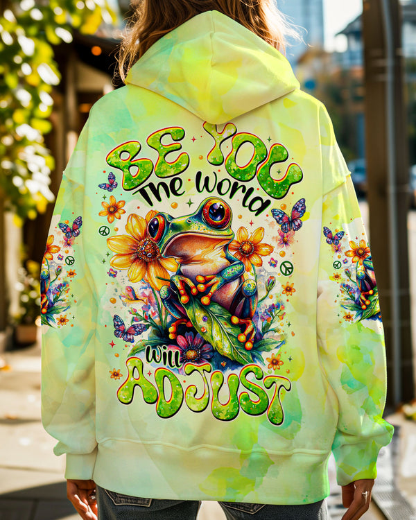 BE YOU THE WORLD WILL ADJUST FROG ALL OVER PRINT - TYTM2509242