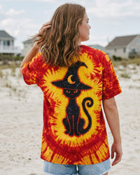 MYSTIC BLACK CAT WITCH HALLOWEEN BURST ALL OVER PRINT - TLNO1509265