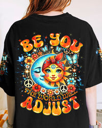 BE YOU THE WORLD WILL ADJUST SUN AND MOON HIPPIE ALL OVER PRINT - TYTM2706242