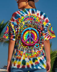 IMAGINE ALL THE PEOPLE LIVING LIFE IN PEACE TIE DYE ALL OVER PRINT - TYTM0703252
