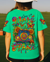 DON'T WORRY BE HIPPIE CAR TIE DYE ALL OVER PRINT - TYTM1106252