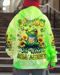 BE YOU THE WORLD WILL ADJUST FROG ALL OVER PRINT - TYTM0901253