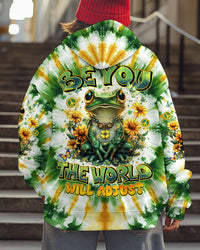 BE YOU THE WORLD WILL ADJUST FROG ALL OVER PRINT - TYTM2101253