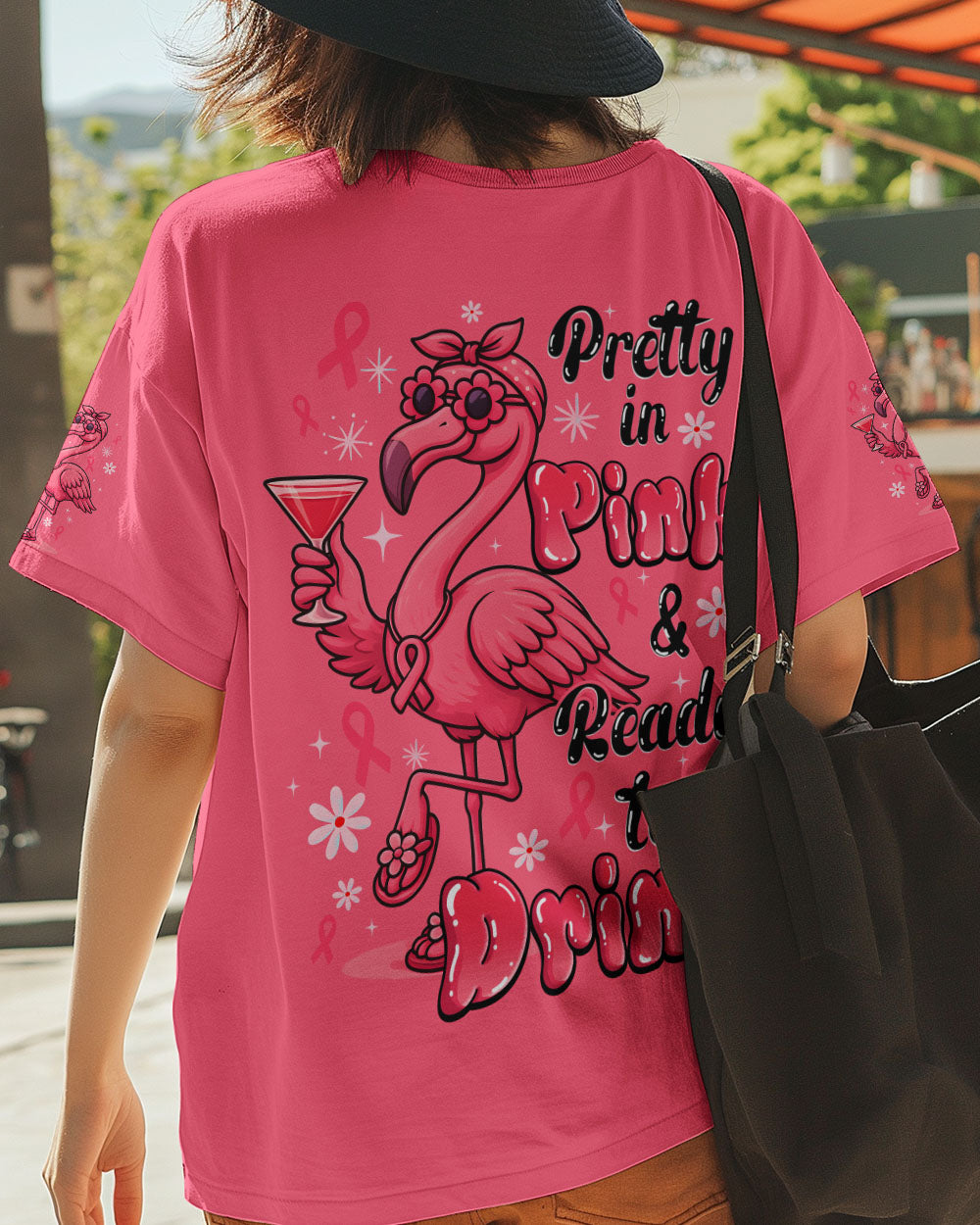 PRETTY IN PINK BREAST CANCER FLAMINGO ALL OVER PRINT - TYQY0908251