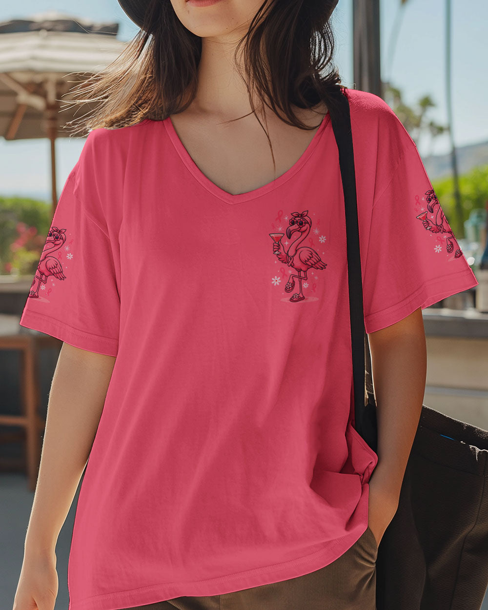 PRETTY IN PINK BREAST CANCER FLAMINGO ALL OVER PRINT - TYQY0908251
