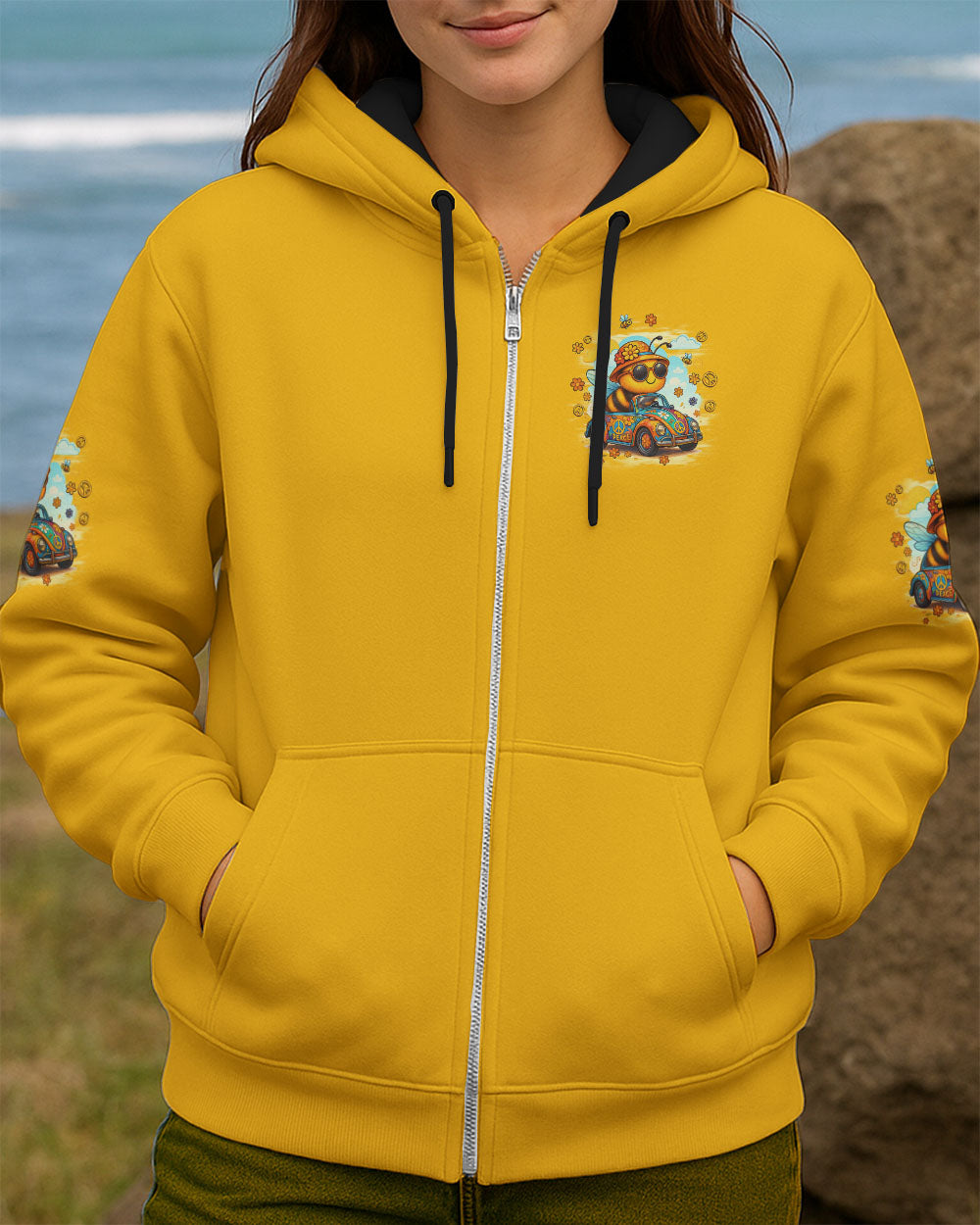 RUNNING AGAINST THE WIND BEE HIPPIE ALL OVER PRINT - TYQY0307252