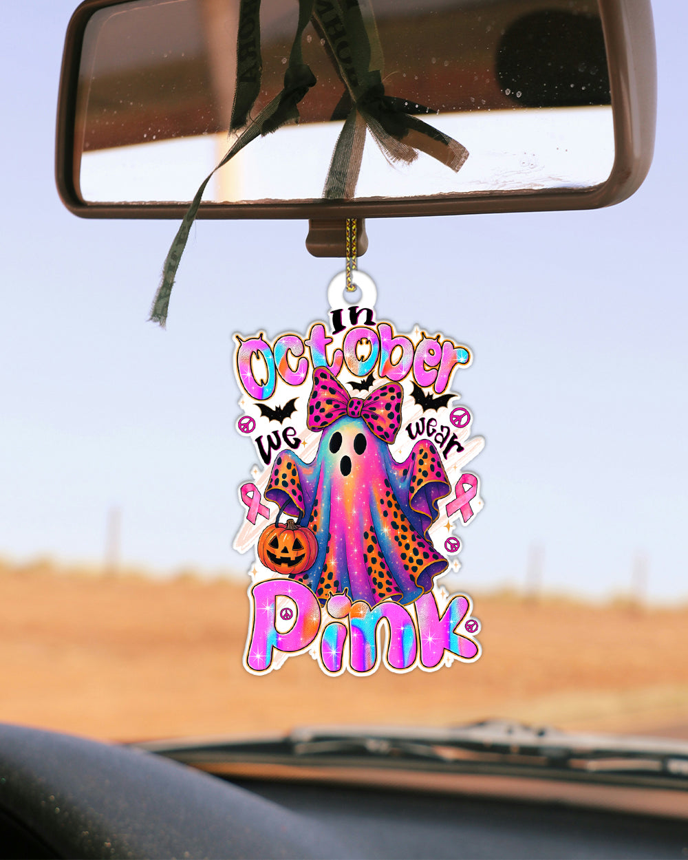IN OCTOBER WE WEAR PINK BOO BREAST CANCER AWARENESS ORNAMENT & KEYCHAIN - TYTD1308251