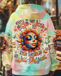 BE YOU THE WORLD WILL ADJUST HIPPIE SUN ALL OVER PRINT - TLNO0111244