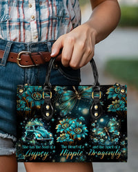 SPIRIT OF A DRAGONFLY SPARKLES LEATHER HANDBAG - TLNO2006241