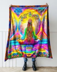 PERSONALIZED JUST BREATHE FLEECE BLANKET - YHHG2403254