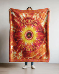 RADIANT SWIRL PEACE Y'ALL FLEECE BLANKET - YHLT2001263
