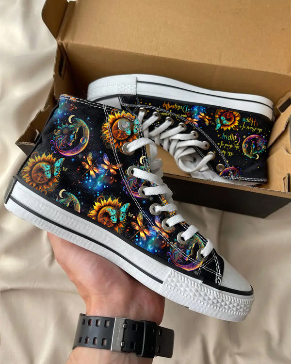 SPIRIT OF A DRAGONFLY HIGH TOP CANVAS SHOES - TYTD1411235