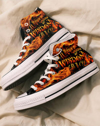 WHISPER WORDS OF WISDOM LET IT BE BUTTERFLY HIGHTOP CANVAS SHOES - TYTD1510244