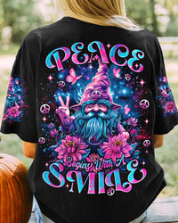 PEACE BEGINS WITH A SMILE GNOME ALL OVER PRINT - TLNO1704249