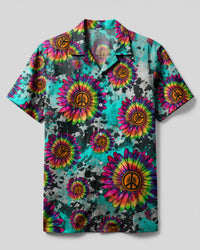 SUNFLOWER TIE DYE PEACE CAMP SHIRT - TLNZ0607231