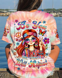 BE YOU THE WORLD WILL ADJUST GIRL ALL OVER PRINT - TLPQ0208242