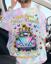 GOOD TIMES CRAZY FRIEND FROGS ALL OVER PRINT - TLPQ0605241