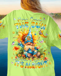 HERE COMES THE SUN GNOME SUNFLOWER ALL OVER PRINT - TLPQ1206241