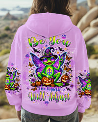 BE YOU THE WORLD WILL ADJUST FROG HALLOWEEN ALL OVER PRINT - TLPQ1209243