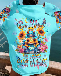 BE YOU THE WORLD WILL ADJUST FROG ALL OVER PRINT - TLPQ1403241