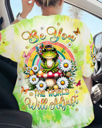 BE YOU THE WORLD WILL ADJUST FROG ALL OVER PRINT - TLPQ1406245